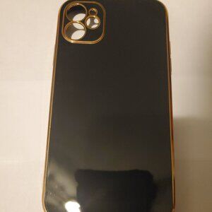NEW BLACK GOLD IPHONE 12 MOBILE PROTECTIVE CELLPHONE CASE COVER CELL PHONE SKIN
